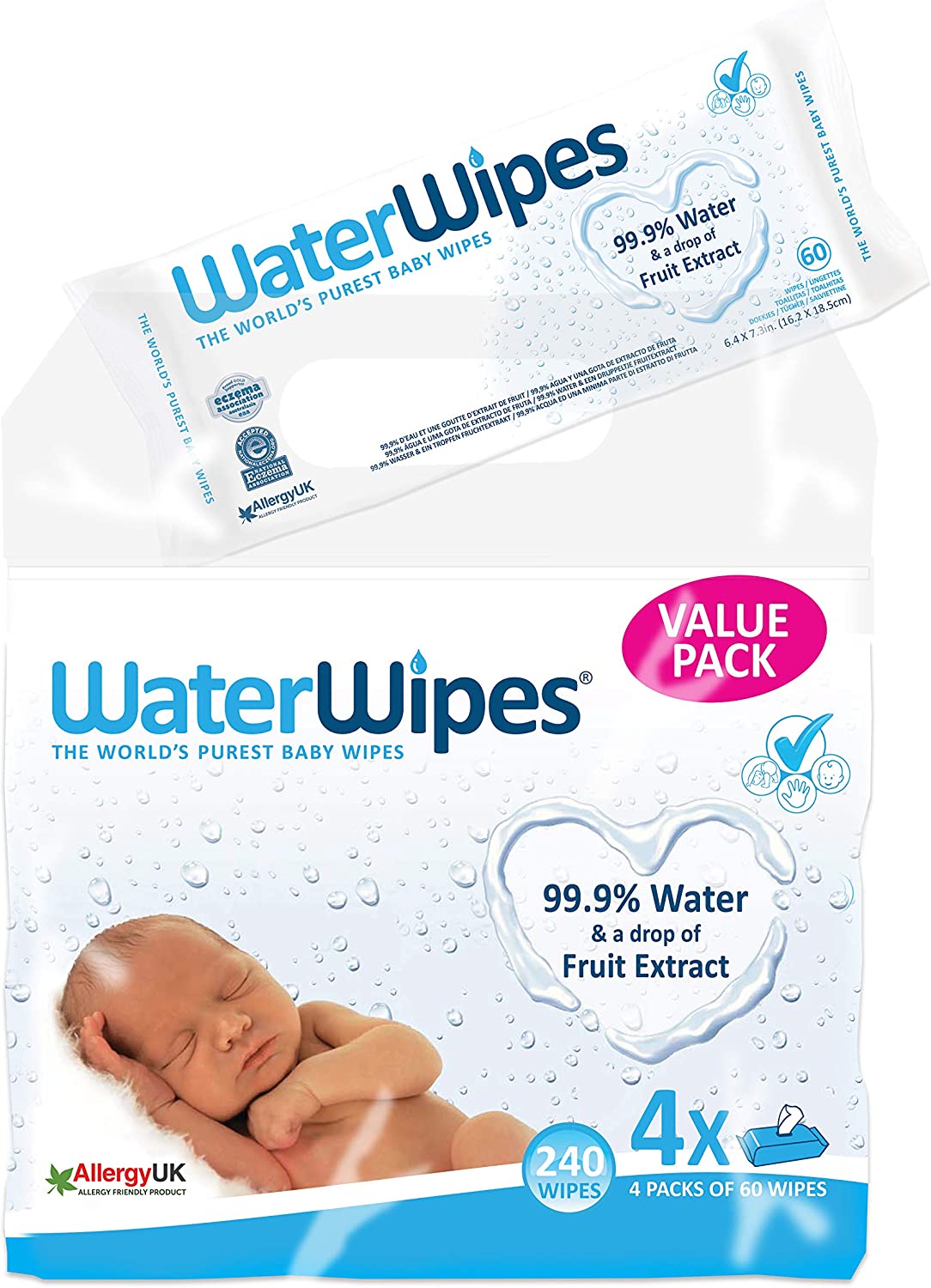 Waterwipes Soapberry Toddler Wipes 4X60 Wipes