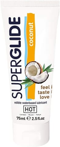 Hot Superglide Waterbased Coconut 75Ml