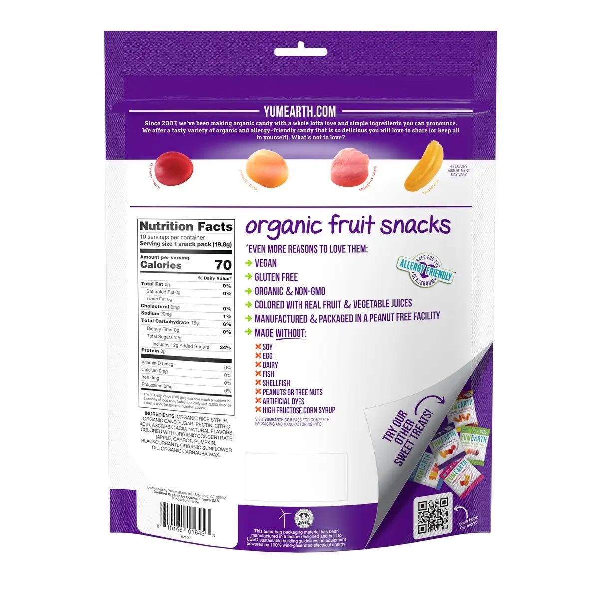 YumEarth Organic Fruit Snacks x 50g