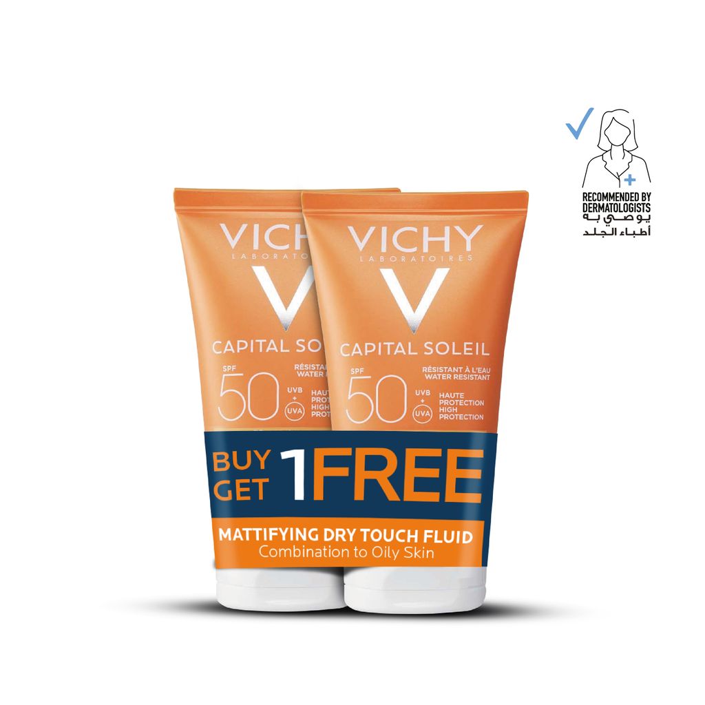 Vichy Capital Soleil Dry Touch SPF50 Buy 1 Get 1 Free, Sunscreen for Oily Skin