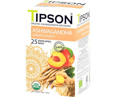 Tipson Ashwagandha Ginger & Peach 25 Bag