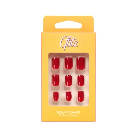Glitz Nails Square - 01 Red