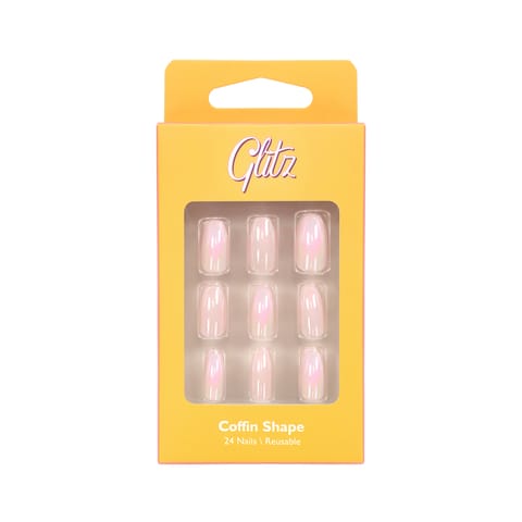 Glitz Nails Coffin - 11 Pink Chrome