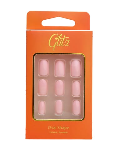 Glitz Nails Oval - 24 Baby Pink