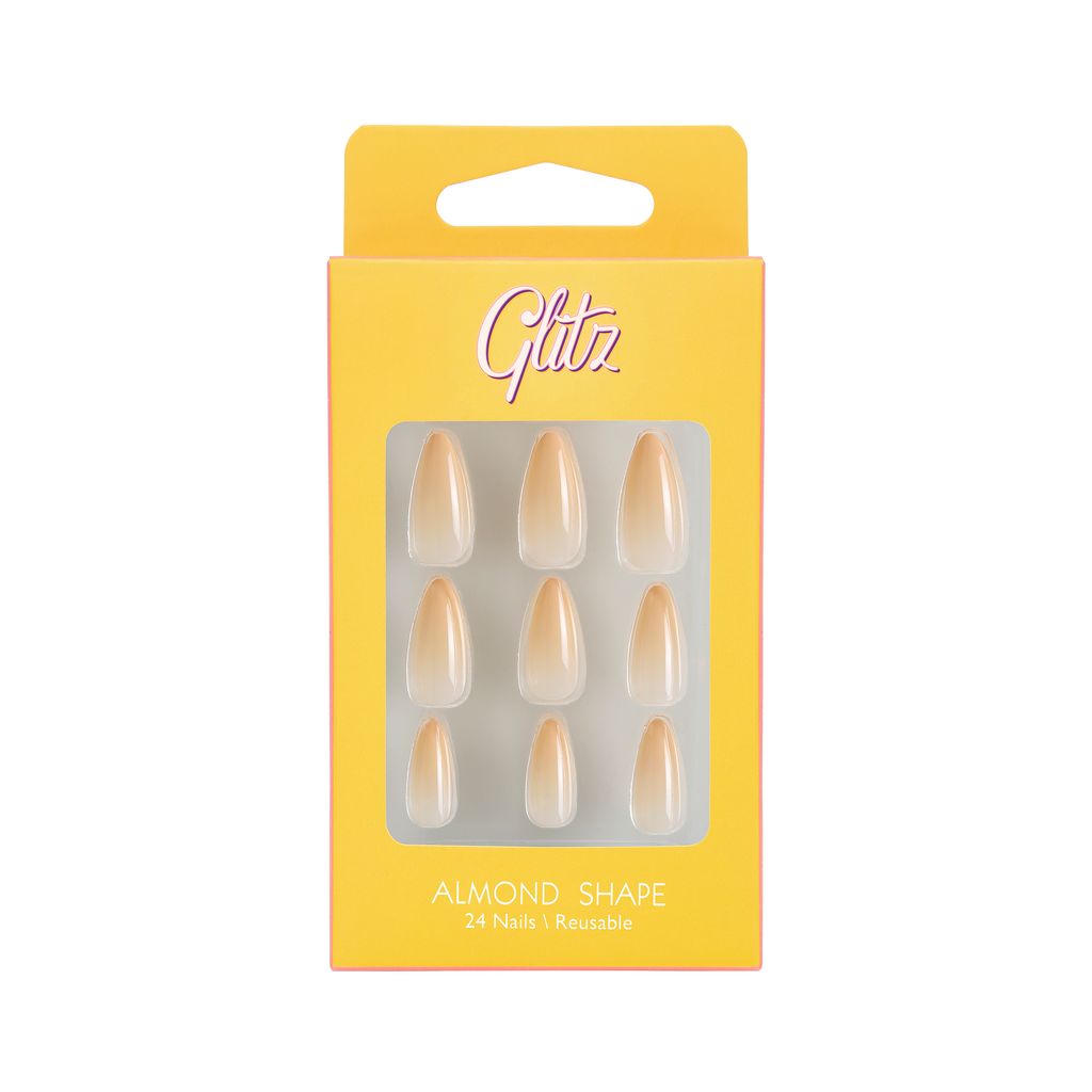 Glitz Nails Almond# 19 Orange Ombre