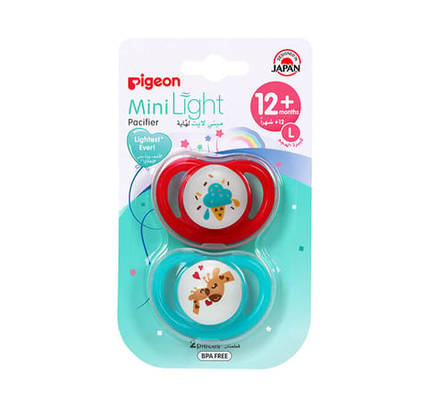 Pigeon Minilight Pacifier Double (L) Girl Ice Cream & Giraffe