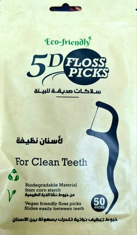 5D Eco Dental Floss Picks 50'S