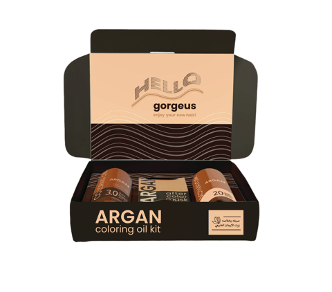 ARGAN  HAIR COLORING OIL KIT / BLACK 1.0