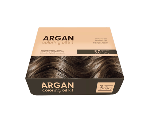 ARGAN  HAIR COLORING OIL KIT / light Brown 5.0