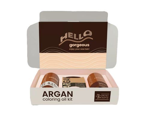 ARGAN  HAIR COLORING OIL KIT / BLACK 1.0