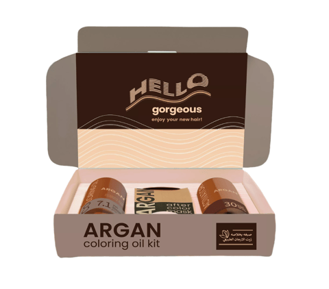 ARGAN  HAIR COLORING OIL KIT / BLACK 1.0