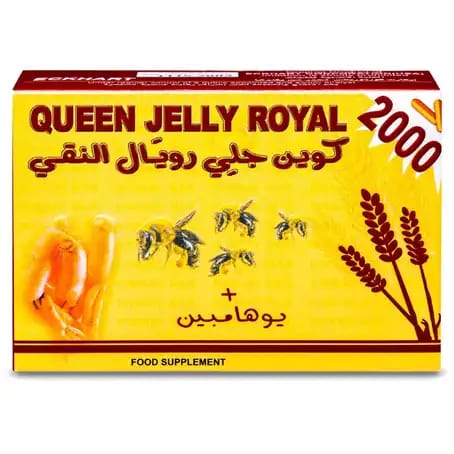 Queen Jelly Royal 2000 + Yohimbine 30 Capsules