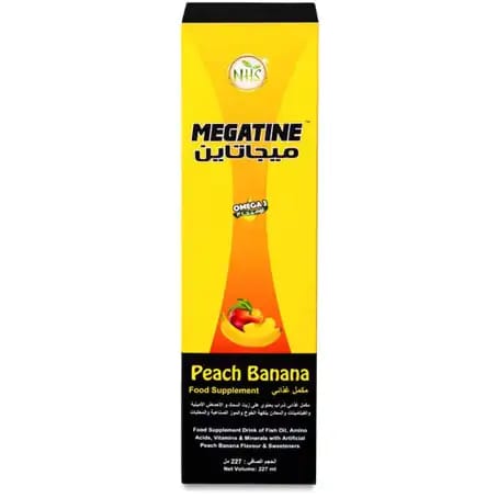 NHS Megatine Omega 3 Fish Oil 227 ml Peach Banana Liquid