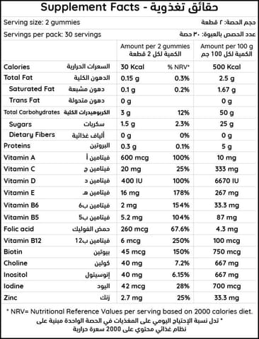 سبيكتروم الفيتامينات 60 حلوى مضغ