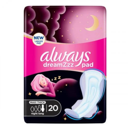 Always Dreamz Maxi Thick Night Long Pads 20
