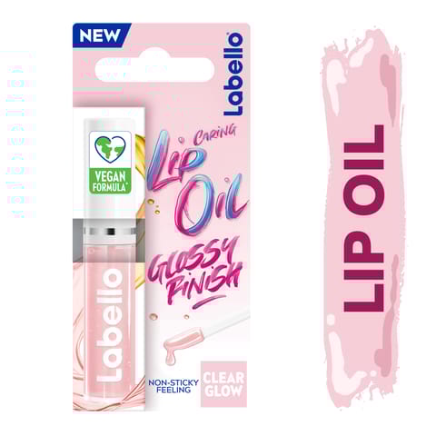 LABELLO Lip Oil, Moisturising Lip Care, Clear Glow, 5.5 ml