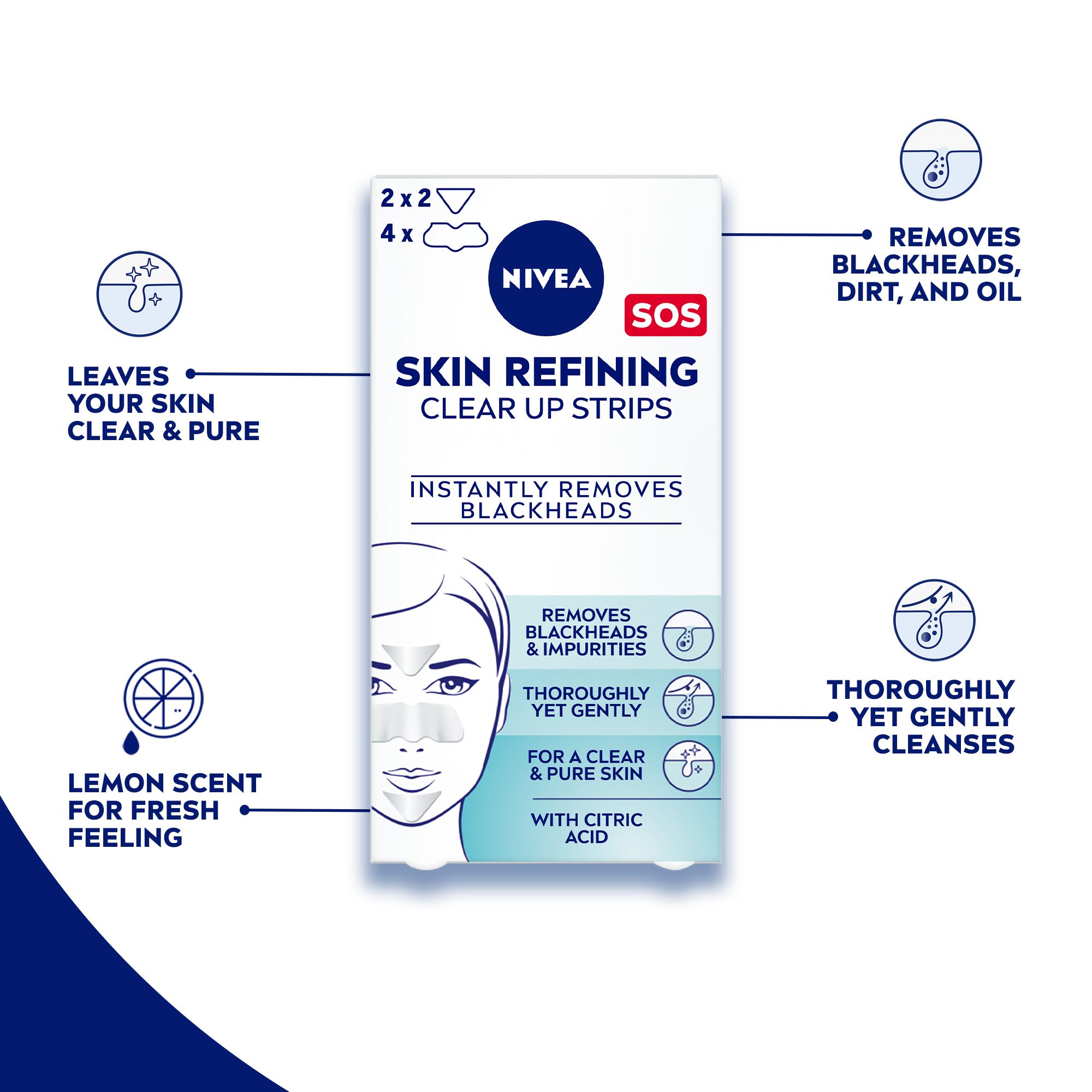 NIVEA Refining Clear-Up Strips 6 Pcs