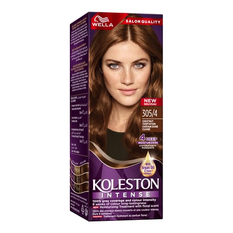 Olia, 4.0 Dark Brown, No Ammonia Permanent Haircolor, with 60% Oils