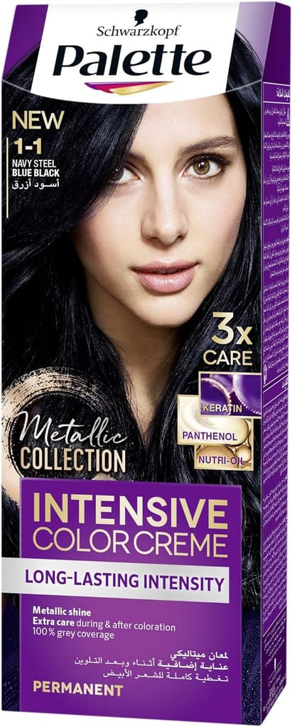 Palette Intensive Color Creme Hair Color 1-1 Blue Black