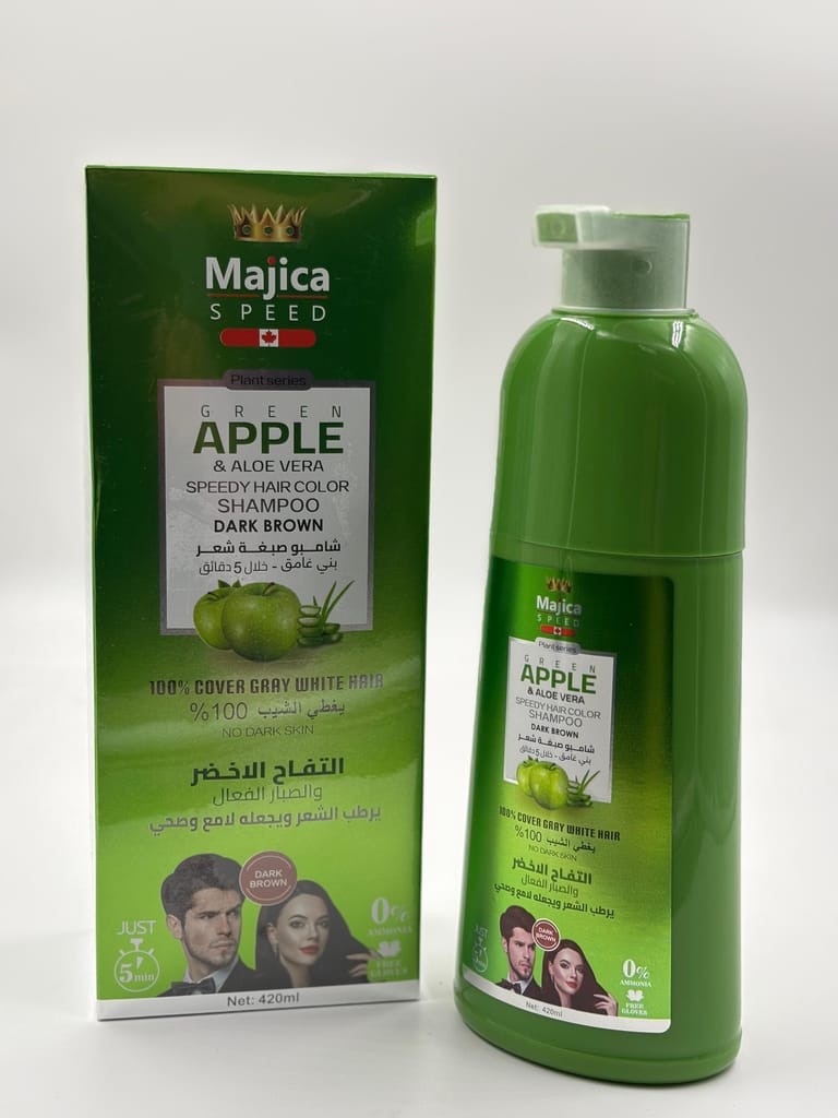 MAJICA GREEN APPLE HAIR COLOR SHAMPOO Dark Brown 420ML