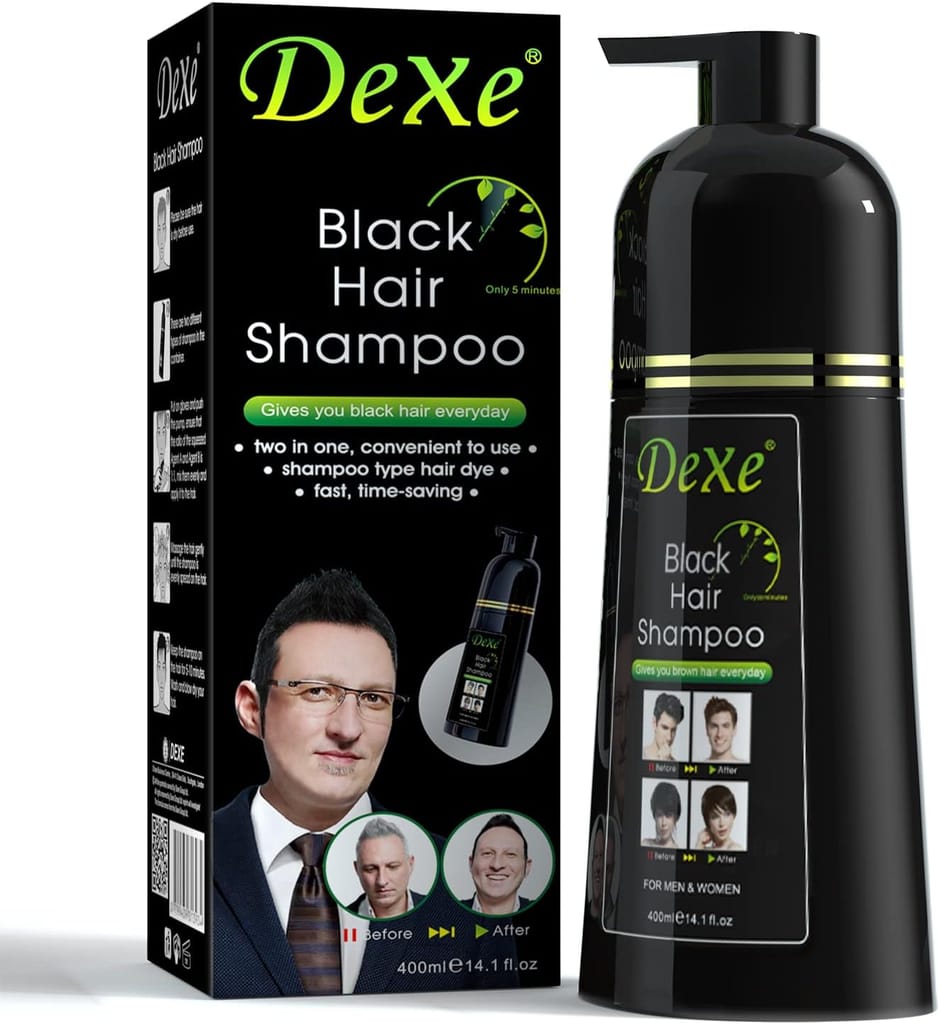 Dexe Hair Dye Shampoo With Comb Black