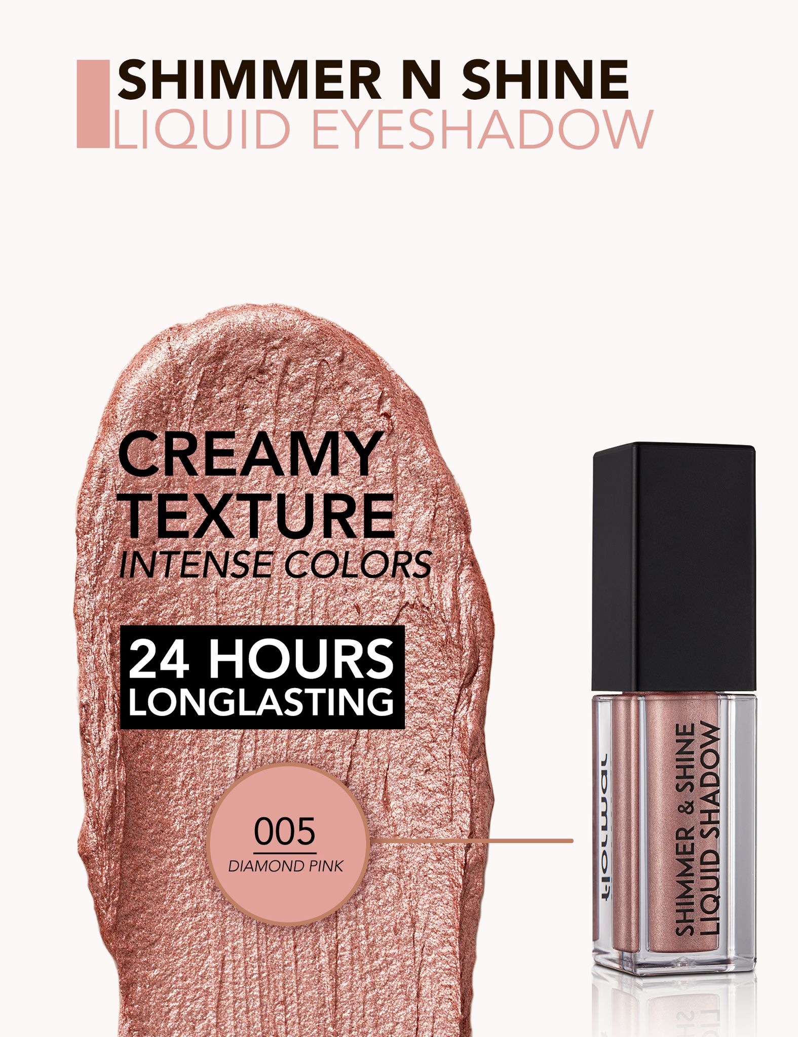 Flormar Shimmer Liquid Shadow#05 Pink