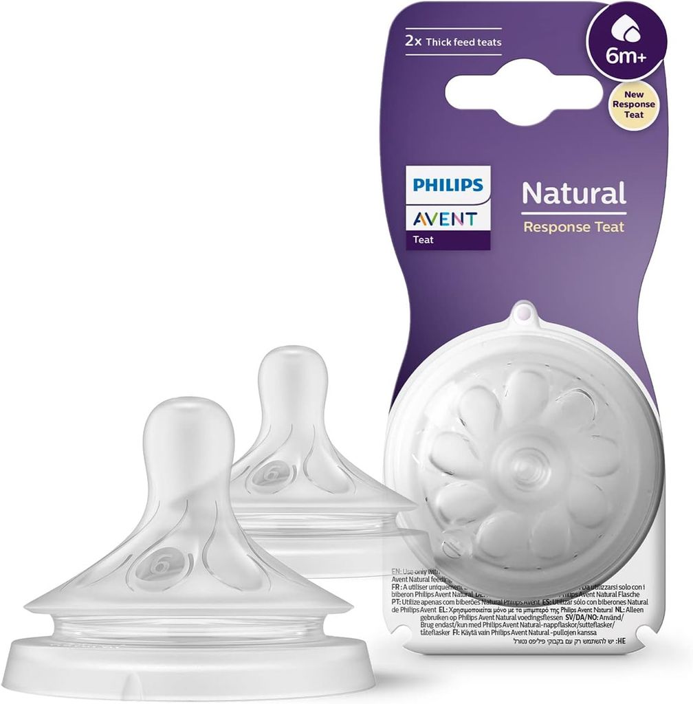 Avent Natural Feedin Teats Thick Feed X2