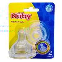 Nuby Nipple Wide Neck Medium Flow 2 Pcs