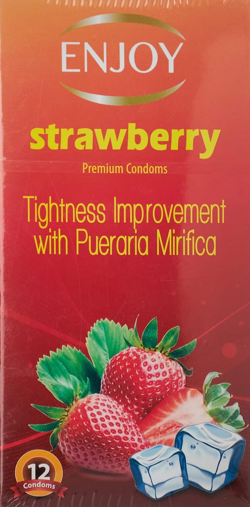 Enjoy Strawberry Premium Condoms 12Pcs