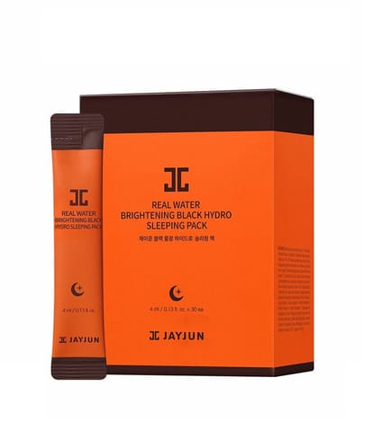 Real Water Brightening Black Hydro Sleeping Pack - orange - 30 pieces