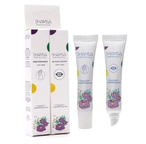 Shamsa Lip balm + Hand cream rose