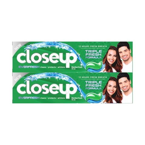Closeup TP Menthol Fresh Green 2x75ml