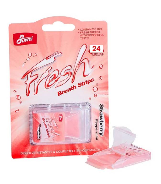 Fresh Breath Strips Strawberry 24 Strips