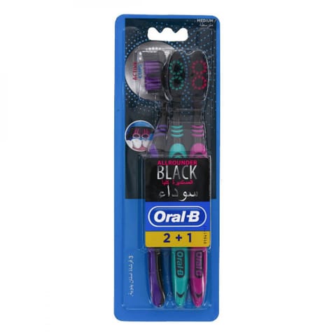 Oral-B Tb Allrounder Black 2+1 Med 34275