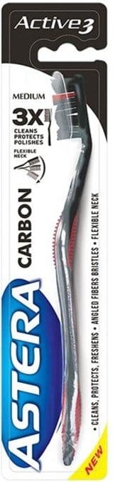 ASTERA Toothbrush Astera Active 3 Carbon Medium Bristles