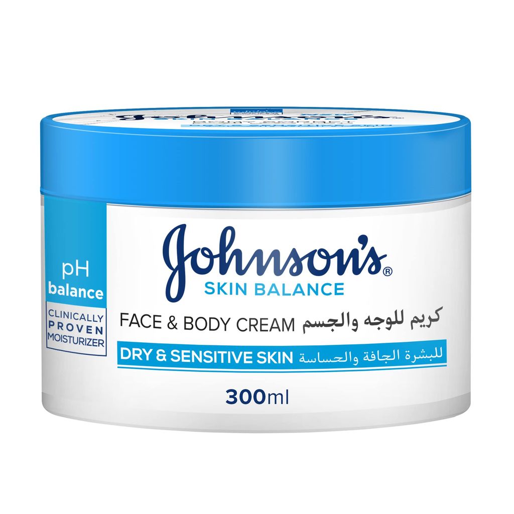 J&J Skin Bal Face & Body Cream 300Ml