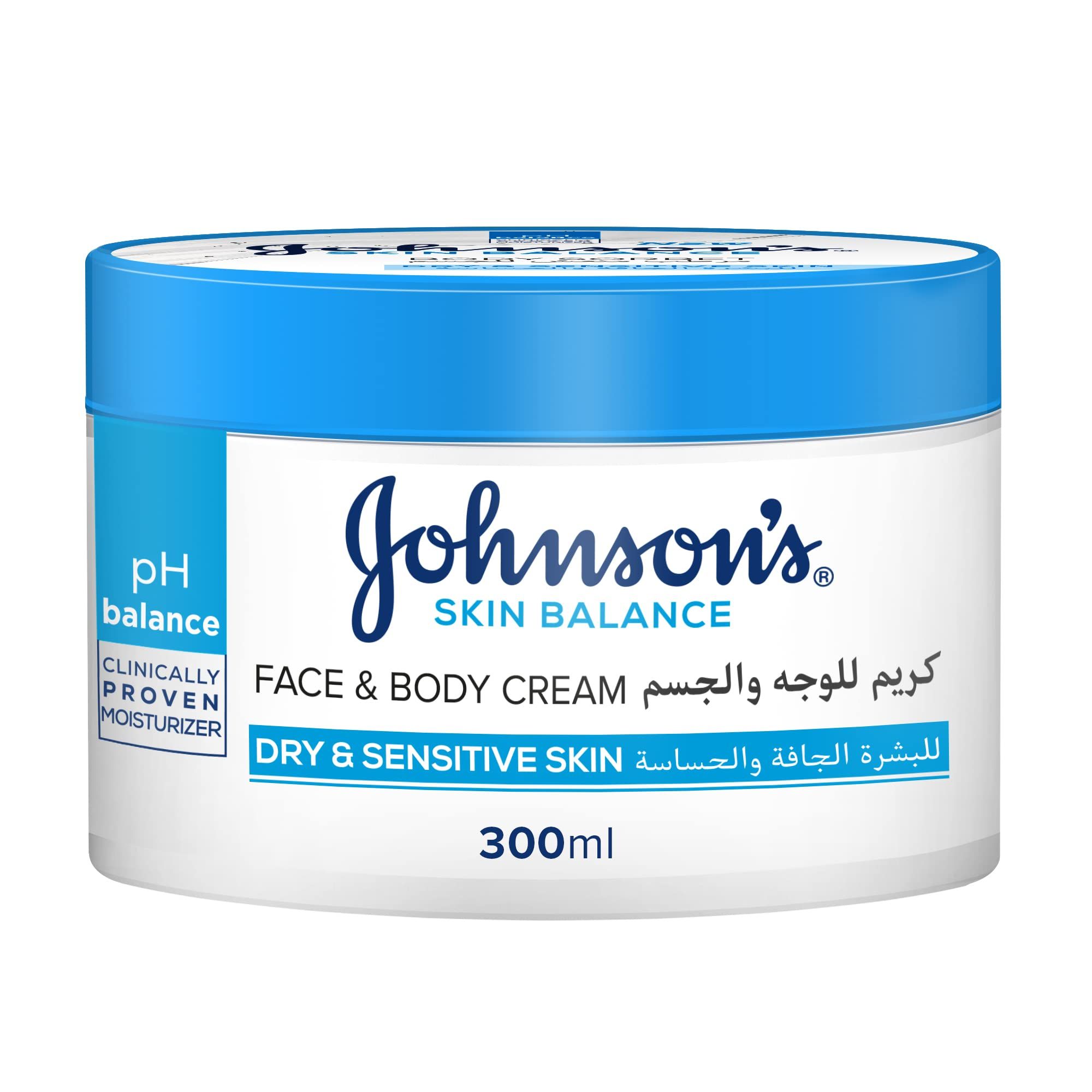 J&J Skin Bal Face & Body Cream 300Ml
