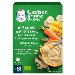 Gerber Org Cereal Wheat Oats&Mango  200G