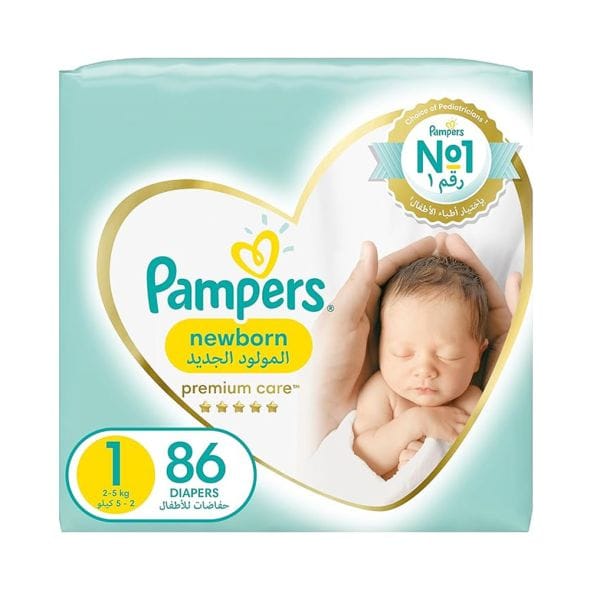 Pampers No-1 New Born Premium Care 2x86