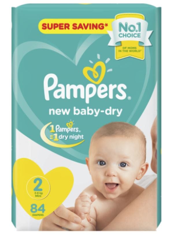 Pampers No-2 Small Jumbo Pack 2x84