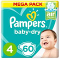 Pampers No-4 Large Jumbo Pack 2x60