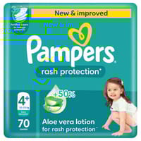 Pampers No-4+ Large Plus Mega Pack 2x70