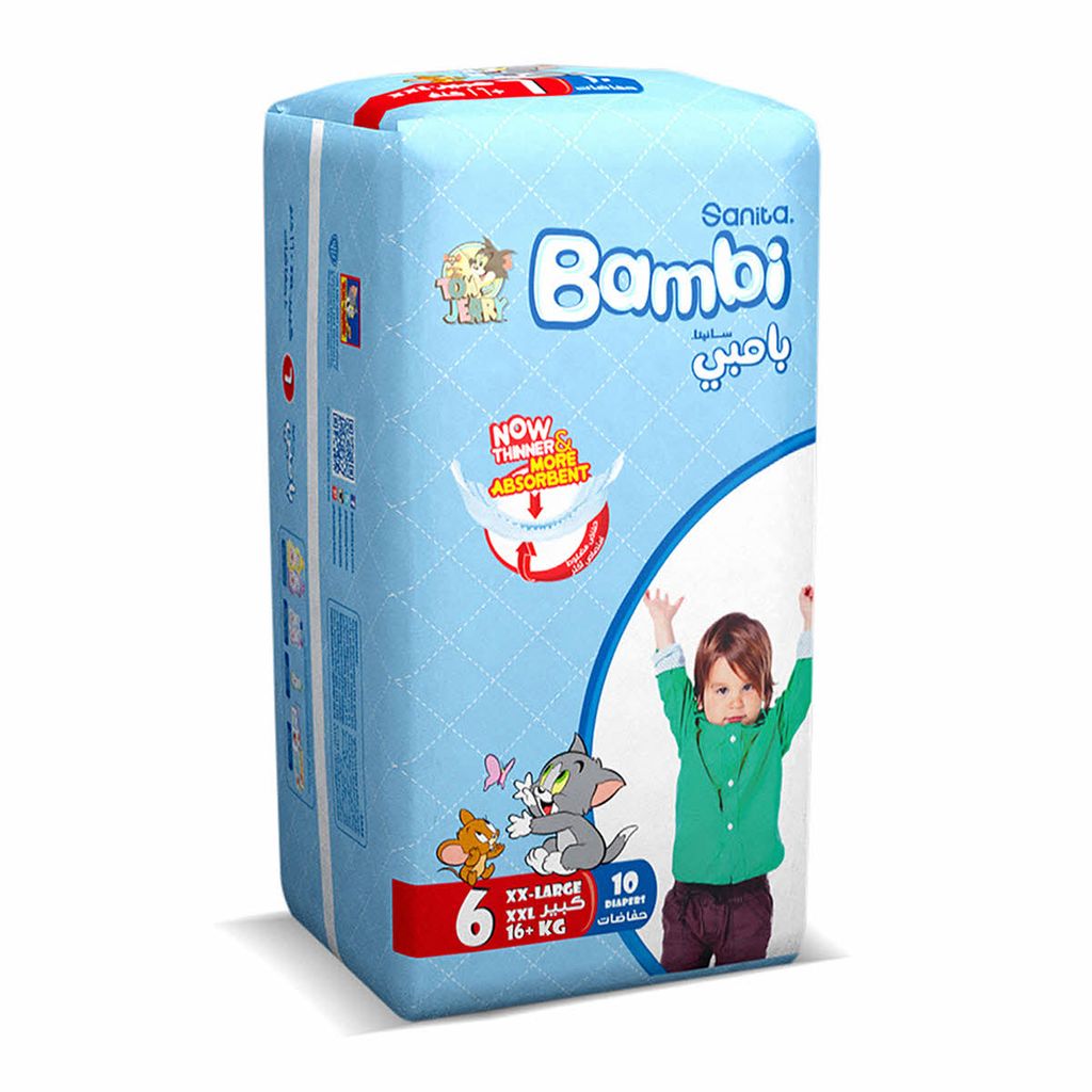 Bambi Baby Diapers Jumbo Size 6 11Pc