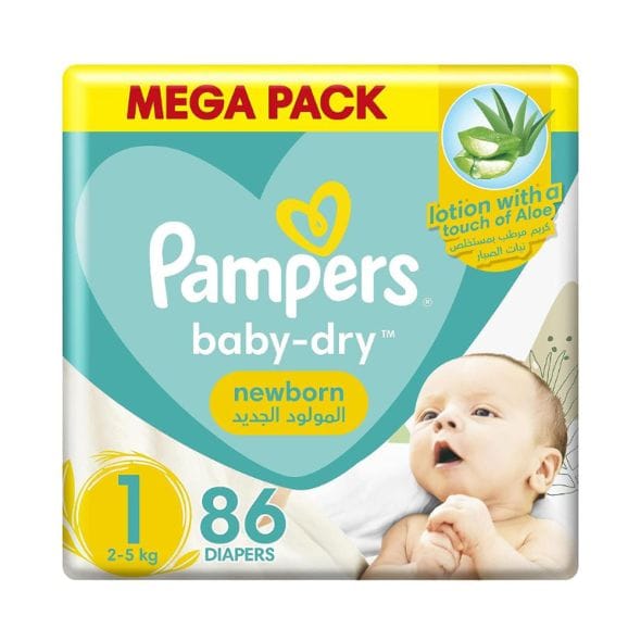 Pampers No-1 New Born Jumbo Pack 2x86
