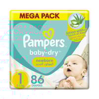 Pampers No-1 New Born Jumbo Pack 2x86