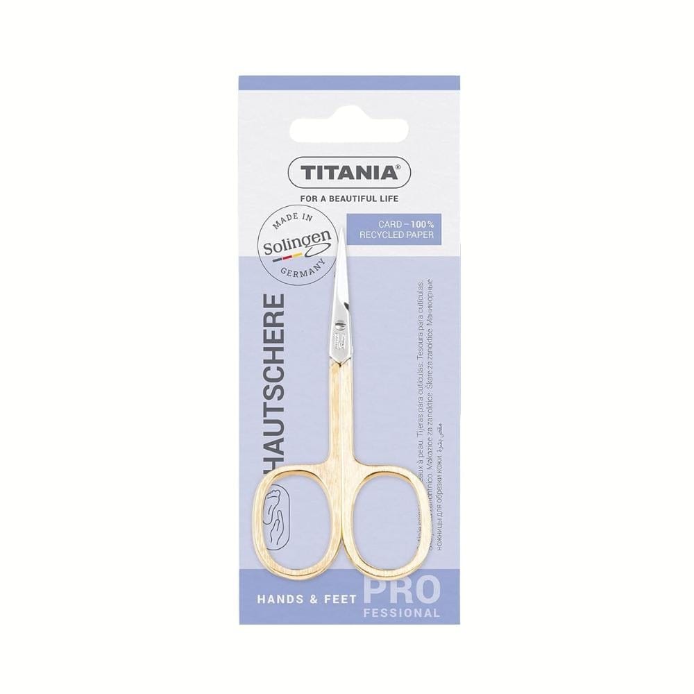 Titania Cuticle Scissors# 1050/3GH Gold