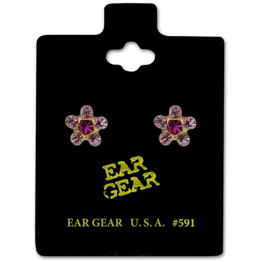 Ear Gear Gold 591 Daisy Fuchsia