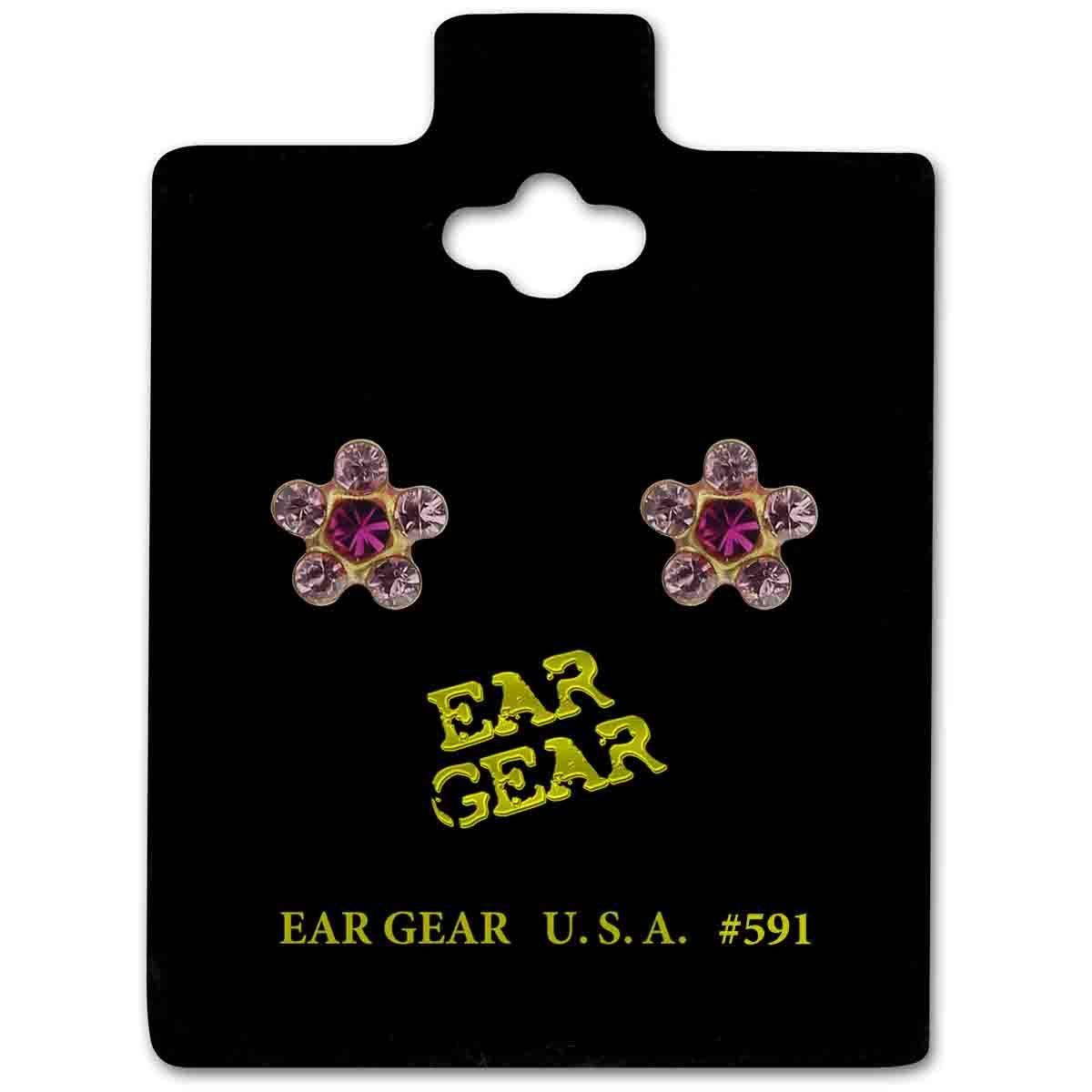 Ear Gear Gold 591 Daisy Fuchsia