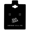 Ear Gear Silver 702 Black Zirconia Stone