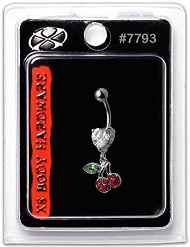 X8 Body Hardware 7793 Navel Red Berry